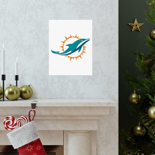 NFL Team Logos Miami Dolphins Painting Bedroom Living Room Wall Art Décor Matte Vertical Posters