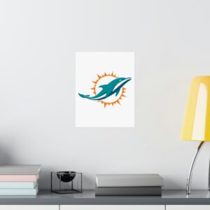 NFL Team Logos Miami Dolphins Painting Bedroom Living Room Wall Art Décor Matte Vertical Posters