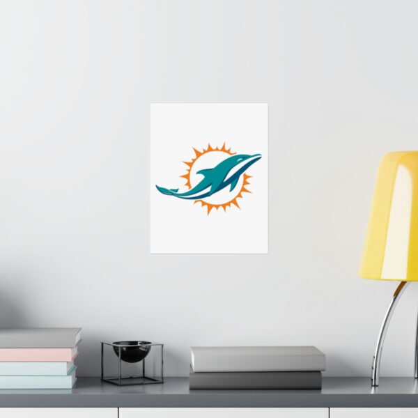 NFL Team Logos Miami Dolphins Painting Bedroom Living Room Wall Art Décor Matte Vertical Posters