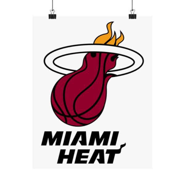 NBA Team Logos Miami Heat Painting Bedroom Living Room Wall Art Décor Matte Vertical Posters
