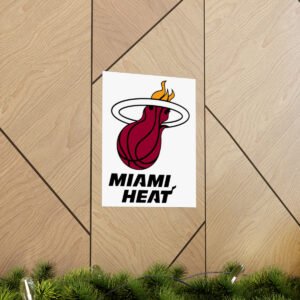 NBA Team Logos Miami Heat Painting Bedroom Living Room Wall Art Décor Matte Vertical Posters
