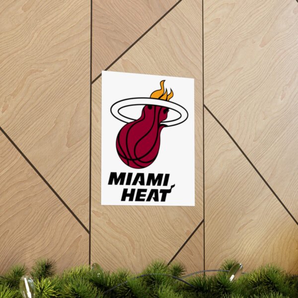 NBA Team Logos Miami Heat Painting Bedroom Living Room Wall Art Décor Matte Vertical Posters