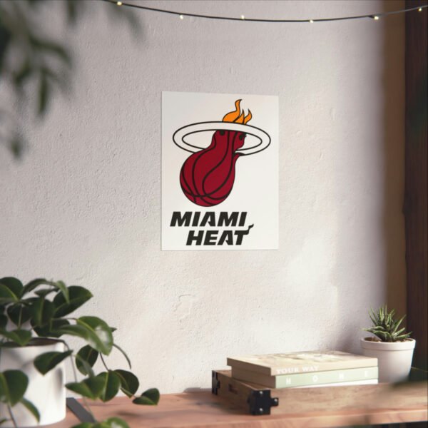 NBA Team Logos Miami Heat Painting Bedroom Living Room Wall Art Décor Matte Vertical Posters