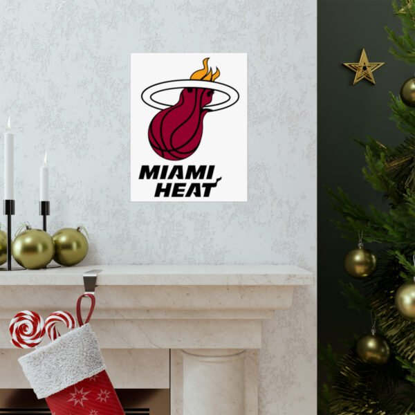 NBA Team Logos Miami Heat Painting Bedroom Living Room Wall Art Décor Matte Vertical Posters