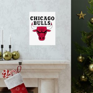 NBA Team Logos Chicago Bulls Painting Bedroom Living Room Wall Art Décor Matte Vertical Posters
