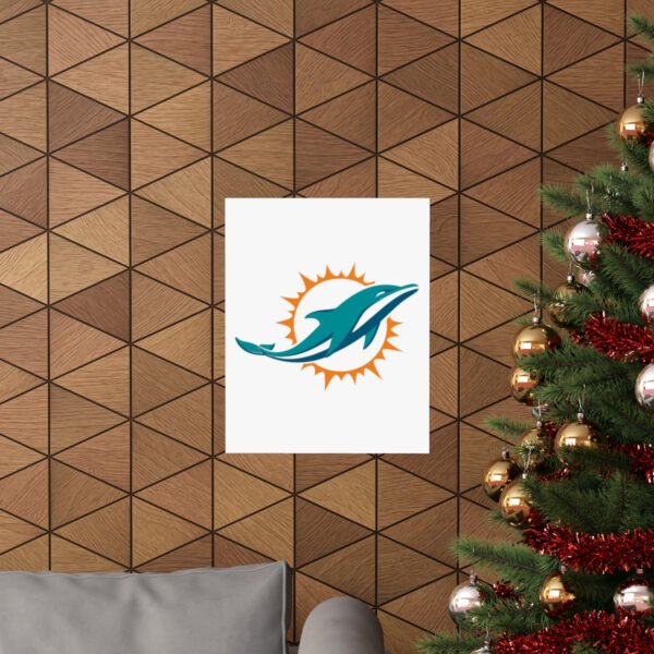 NFL Team Logos Miami Dolphins Painting Bedroom Living Room Wall Art Décor Matte Vertical Posters