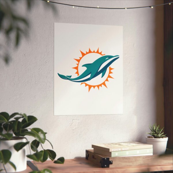 NFL Team Logos Miami Dolphins Painting Bedroom Living Room Wall Art Décor Matte Vertical Posters