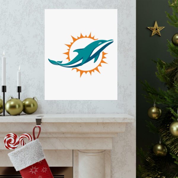 NFL Team Logos Miami Dolphins Painting Bedroom Living Room Wall Art Décor Matte Vertical Posters