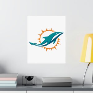 NFL Team Logos Miami Dolphins Painting Bedroom Living Room Wall Art Décor Matte Vertical Posters