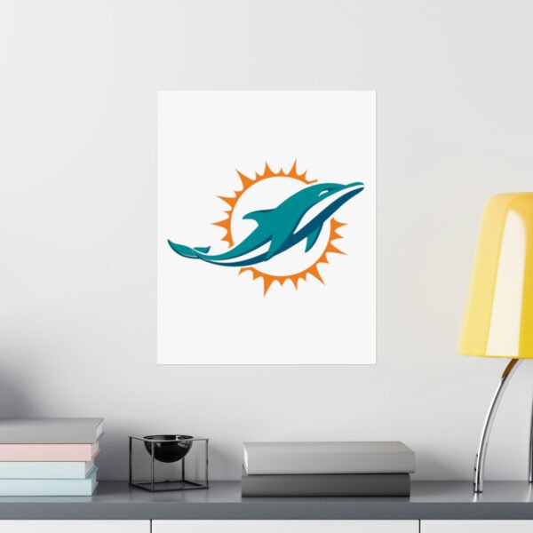 NFL Team Logos Miami Dolphins Painting Bedroom Living Room Wall Art Décor Matte Vertical Posters