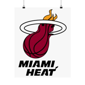 NBA Team Logos Miami Heat Painting Bedroom Living Room Wall Art Décor Matte Vertical Posters