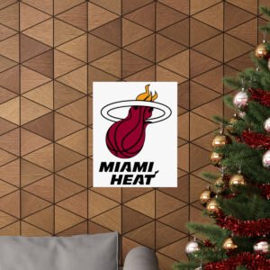 NBA Team Logos Miami Heat Painting Bedroom Living Room Wall Art Décor Matte Vertical Posters