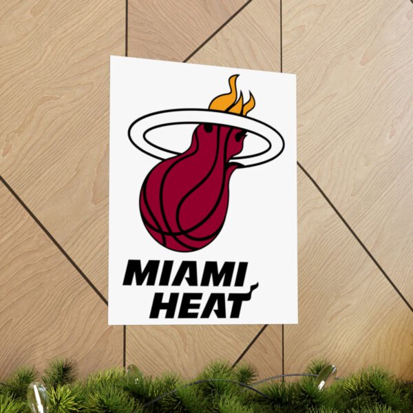 NBA Team Logos Miami Heat Painting Bedroom Living Room Wall Art Décor Matte Vertical Posters