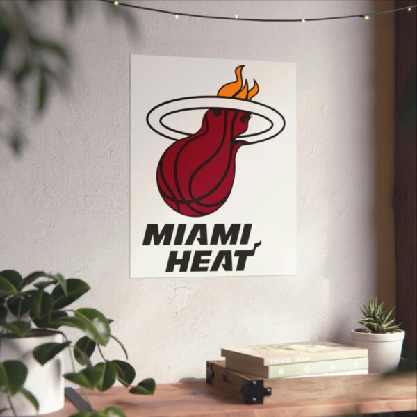 NBA Team Logos Miami Heat Painting Bedroom Living Room Wall Art Décor Matte Vertical Posters
