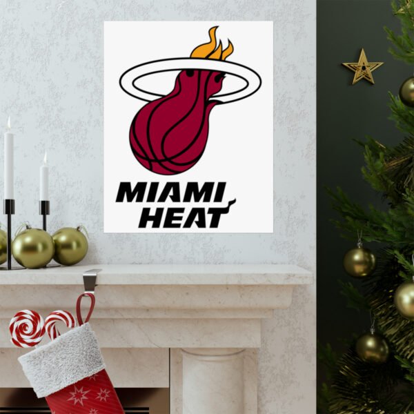 NBA Team Logos Miami Heat Painting Bedroom Living Room Wall Art Décor Matte Vertical Posters