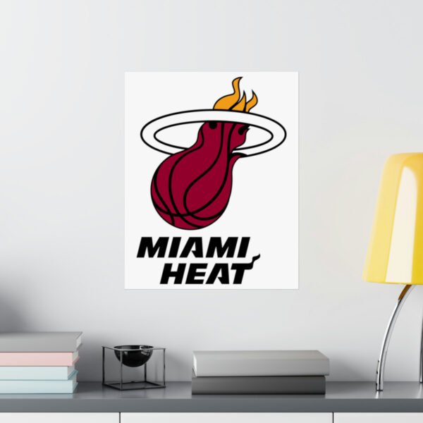 NBA Team Logos Miami Heat Painting Bedroom Living Room Wall Art Décor Matte Vertical Posters