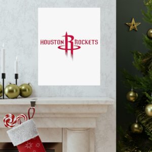 NBA Team Logos Houston Rockets Painting Bedroom Living Room Wall Art Décor Matte Vertical Posters