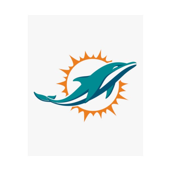NFL Team Logos Miami Dolphins Painting Bedroom Living Room Wall Art Décor Matte Vertical Posters