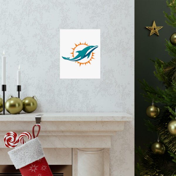 NFL Team Logos Miami Dolphins Painting Bedroom Living Room Wall Art Décor Matte Vertical Posters