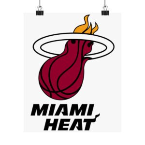 NBA Team Logos Miami Heat Painting Bedroom Living Room Wall Art Décor Matte Vertical Posters