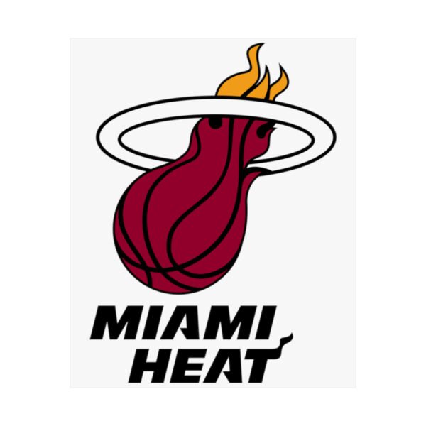 NBA Team Logos Miami Heat Painting Bedroom Living Room Wall Art Décor Matte Vertical Posters