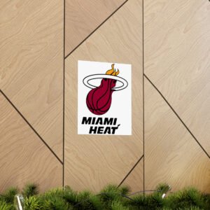 NBA Team Logos Miami Heat Painting Bedroom Living Room Wall Art Décor Matte Vertical Posters