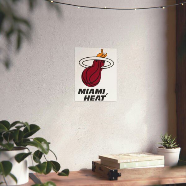 NBA Team Logos Miami Heat Painting Bedroom Living Room Wall Art Décor Matte Vertical Posters