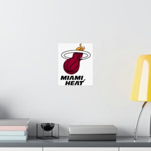 NBA Team Logos Miami Heat Painting Bedroom Living Room Wall Art Décor Matte Vertical Posters