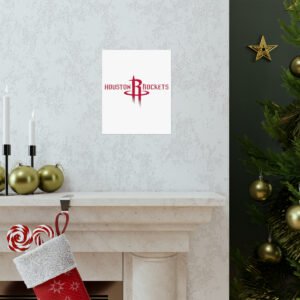 NBA Team Logos Houston Rockets Painting Bedroom Living Room Wall Art Décor Matte Vertical Posters