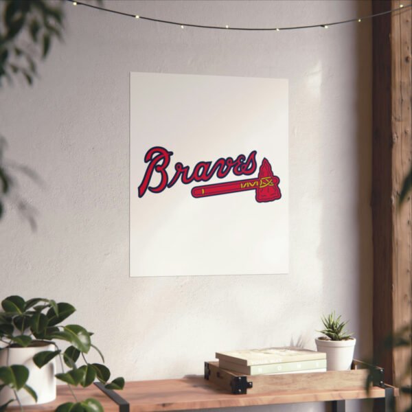 MLB Team Logos Atlanta Braves Painting Bedroom Living Room Wall Art Décor Matte Vertical Posters