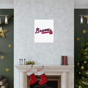 MLB Team Logos Atlanta Braves Painting Bedroom Living Room Wall Art Décor Matte Vertical Posters