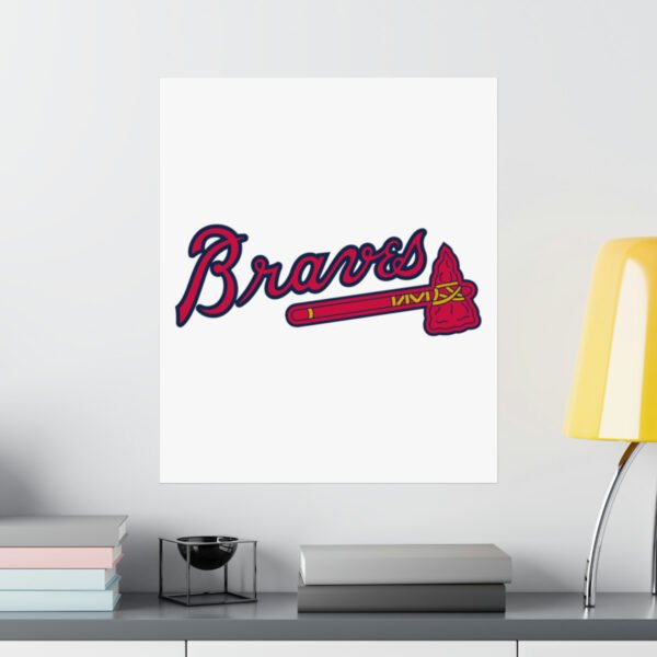 MLB Team Logos Atlanta Braves Painting Bedroom Living Room Wall Art Décor Matte Vertical Posters