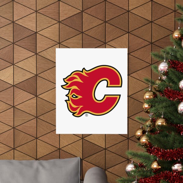 NHL Team Logos Calgary Flames Painting Bedroom Living Room Wall Art Décor Matte Vertical Posters