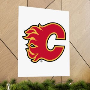 NHL Team Logos Calgary Flames Painting Bedroom Living Room Wall Art Décor Matte Vertical Posters