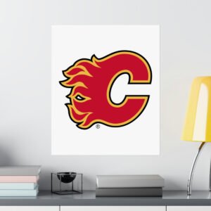 NHL Team Logos Calgary Flames Painting Bedroom Living Room Wall Art Décor Matte Vertical Posters