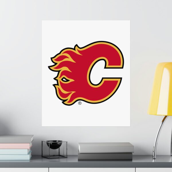 NHL Team Logos Calgary Flames Painting Bedroom Living Room Wall Art Décor Matte Vertical Posters