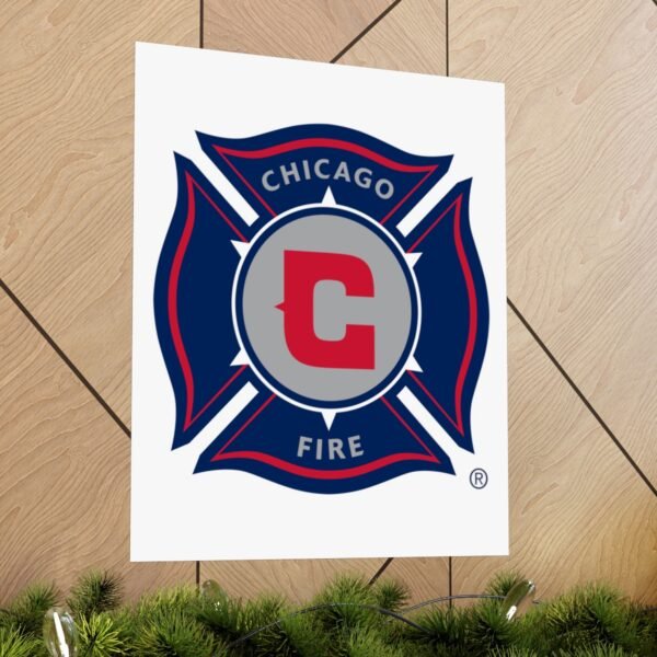 MLS Team Logos Chicago Fire FC Painting Bedroom Living Room Wall Art Décor Matte Vertical Posters