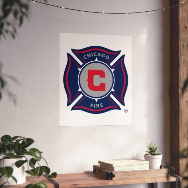 MLS Team Logos Chicago Fire FC Painting Bedroom Living Room Wall Art Décor Matte Vertical Posters