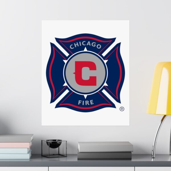 MLS Team Logos Chicago Fire FC Painting Bedroom Living Room Wall Art Décor Matte Vertical Posters