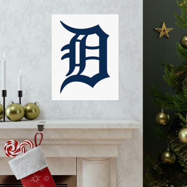 MLB Team Logos Detroit Tigers Painting Bedroom Living Room Wall Art Décor Matte Vertical Posters
