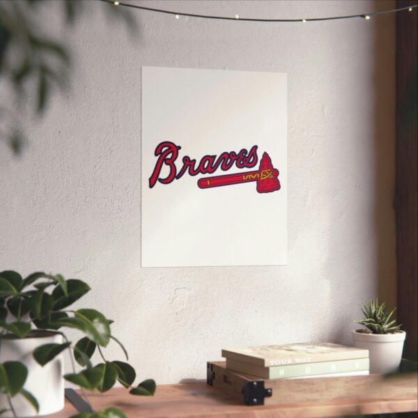 MLB Team Logos Atlanta Braves Painting Bedroom Living Room Wall Art Décor Matte Vertical Posters
