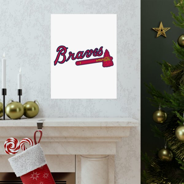 MLB Team Logos Atlanta Braves Painting Bedroom Living Room Wall Art Décor Matte Vertical Posters