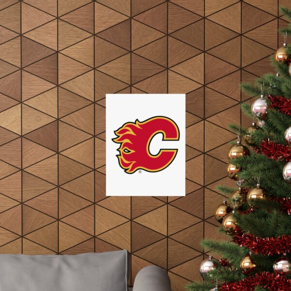 NHL Team Logos Calgary Flames Painting Bedroom Living Room Wall Art Décor Matte Vertical Posters