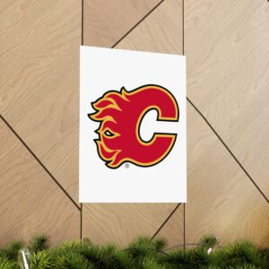 NHL Team Logos Calgary Flames Painting Bedroom Living Room Wall Art Décor Matte Vertical Posters