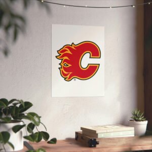NHL Team Logos Calgary Flames Painting Bedroom Living Room Wall Art Décor Matte Vertical Posters