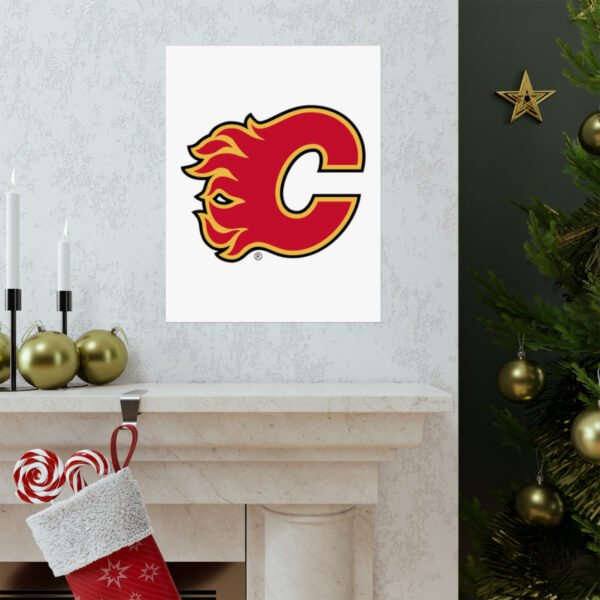 NHL Team Logos Calgary Flames Painting Bedroom Living Room Wall Art Décor Matte Vertical Posters