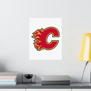 NHL Team Logos Calgary Flames Painting Bedroom Living Room Wall Art Décor Matte Vertical Posters