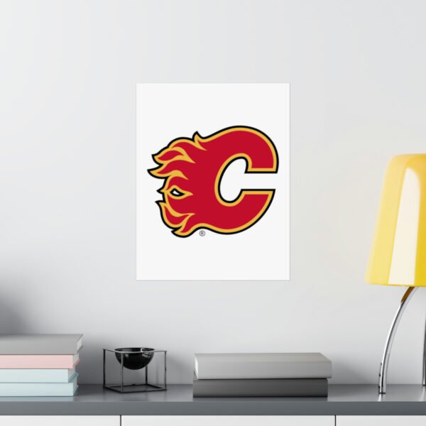 NHL Team Logos Calgary Flames Painting Bedroom Living Room Wall Art Décor Matte Vertical Posters