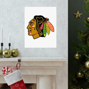 NHL Team Logos Chicago Blackhawks Painting Bedroom Living Room Wall Art Décor Matte Vertical Posters