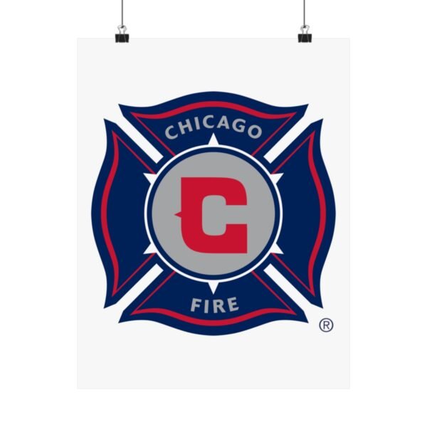 MLS Team Logos Chicago Fire FC Painting Bedroom Living Room Wall Art Décor Matte Vertical Posters